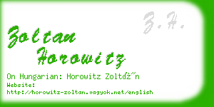 zoltan horowitz business card